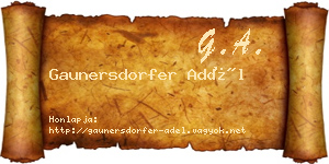Gaunersdorfer Adél névjegykártya